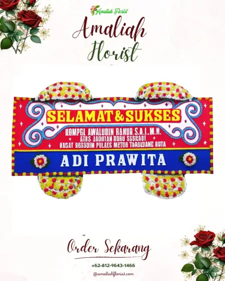 Papan Bunga Ucapan Selamat Penamping